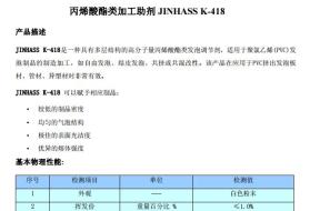 丙烯酸酯类加工助剂 JINHASS K-418