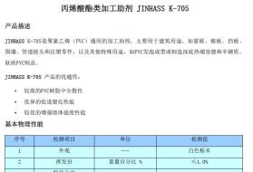 丙烯酸酯类加工助剂 JINHASS K-705