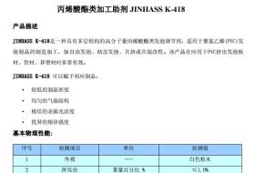 丙烯酸酯类加工助剂 JINHASS K-418